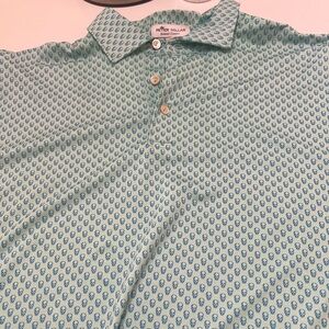 Peter Millar Green Skull Performance Polo Size L